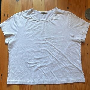 PIMA BOXY CREW white cotton
